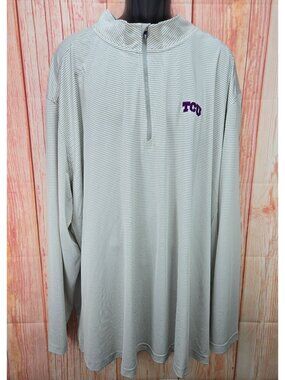 Cutter & Buck TCU Horned Frogs Mens Half-Zip Pullover 5XB NWT